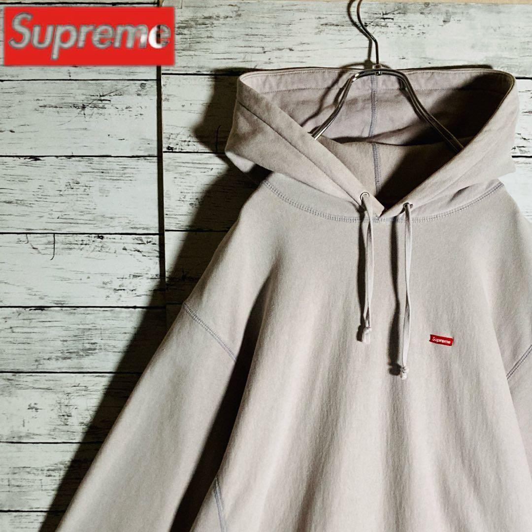 【カナダ製】シュプリーム⭐️スモールボックスロゴ　パーカー　XL相当　正規品鑑定