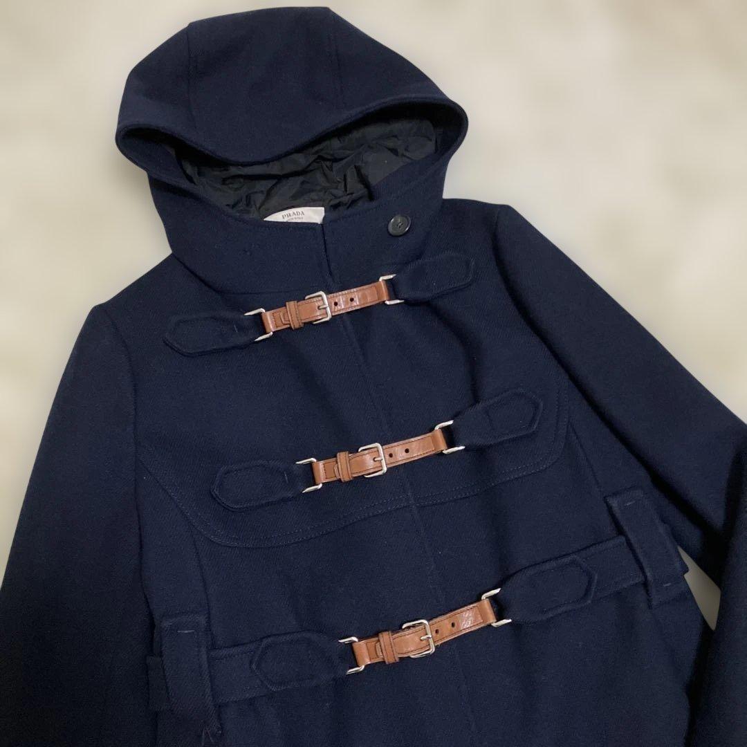 【お値引き中】PRADA ウール ダッフルコート ベルト 42