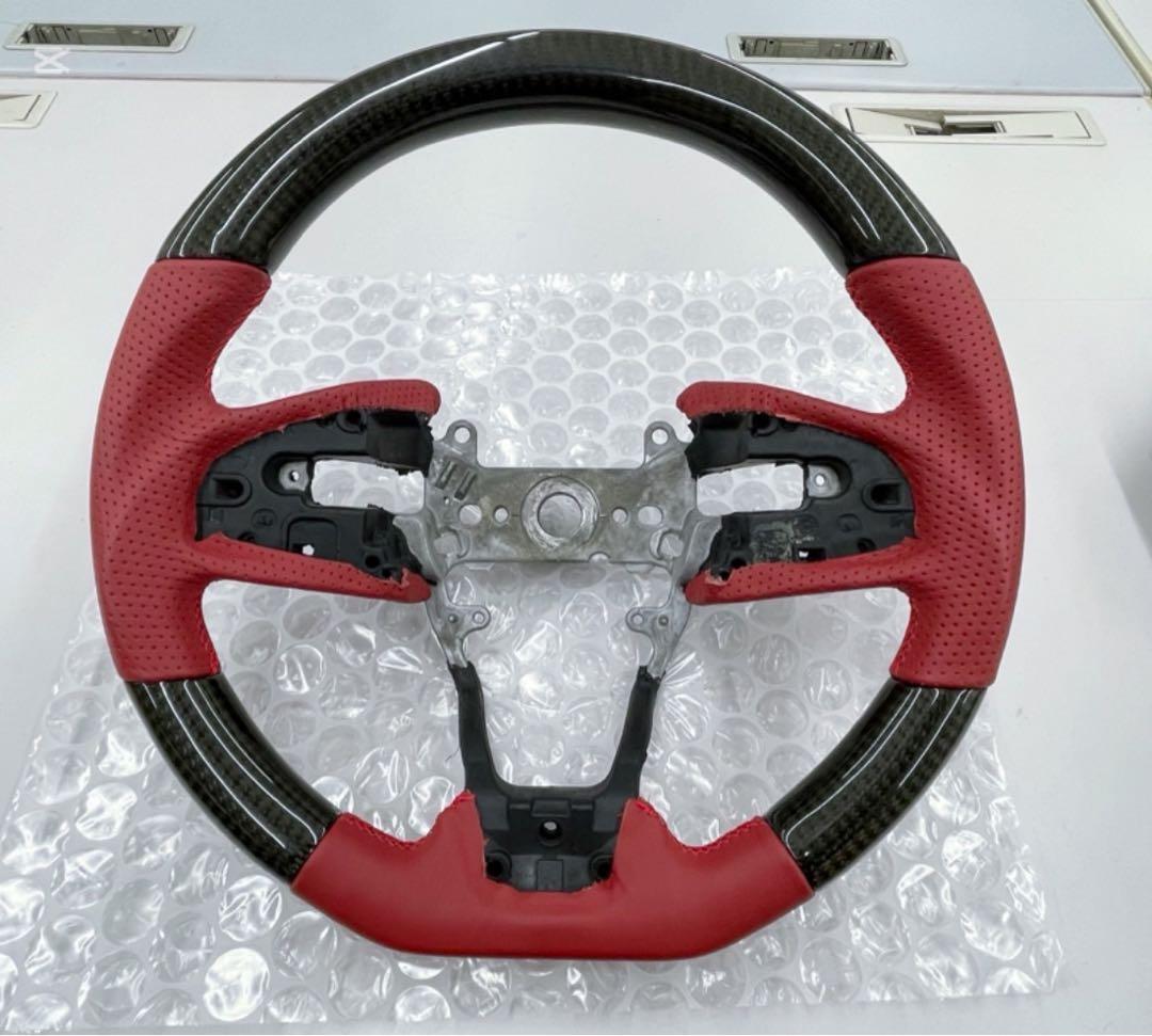 ブラックカーボン&レッドレザー レッドユーロステッチ 品番：HNB-BKC-RD