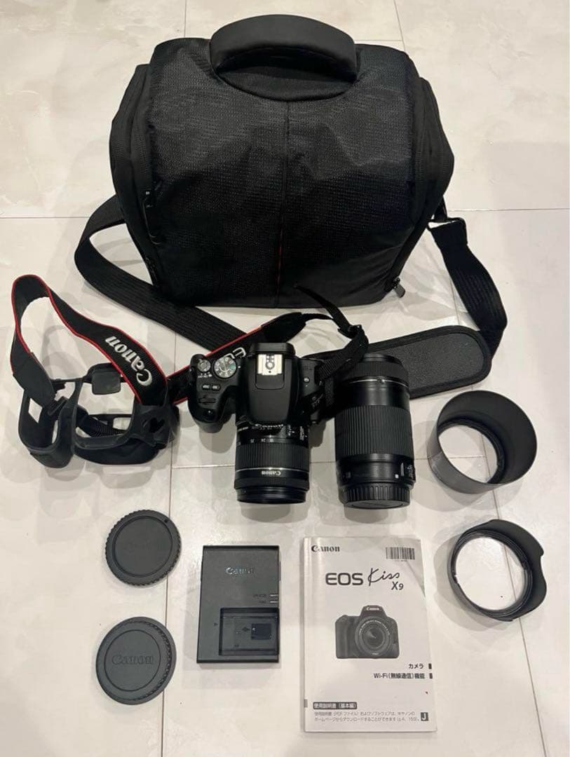 キャノン 一眼レフEOS kissx9 レンズキットセット説明書あり即日発送