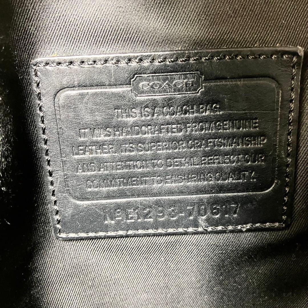 【美品】COACH ボディバッグ クロスボディ レザーブラック