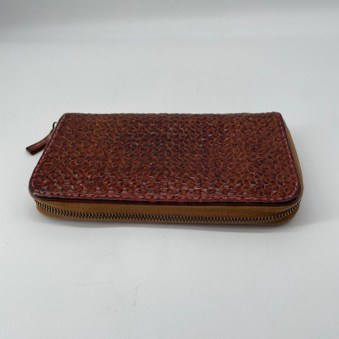 廃盤✨HENRY CUIR メッシュ 長財布 ラウンドファスナー ジップ レザー