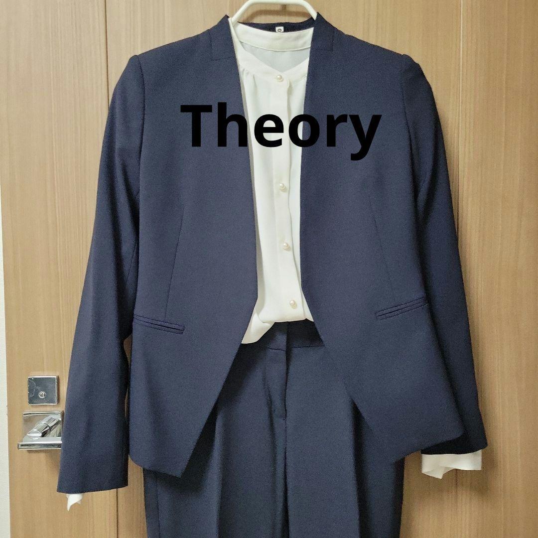 Theory　ネイビー パンツスーツ 　セットアップ