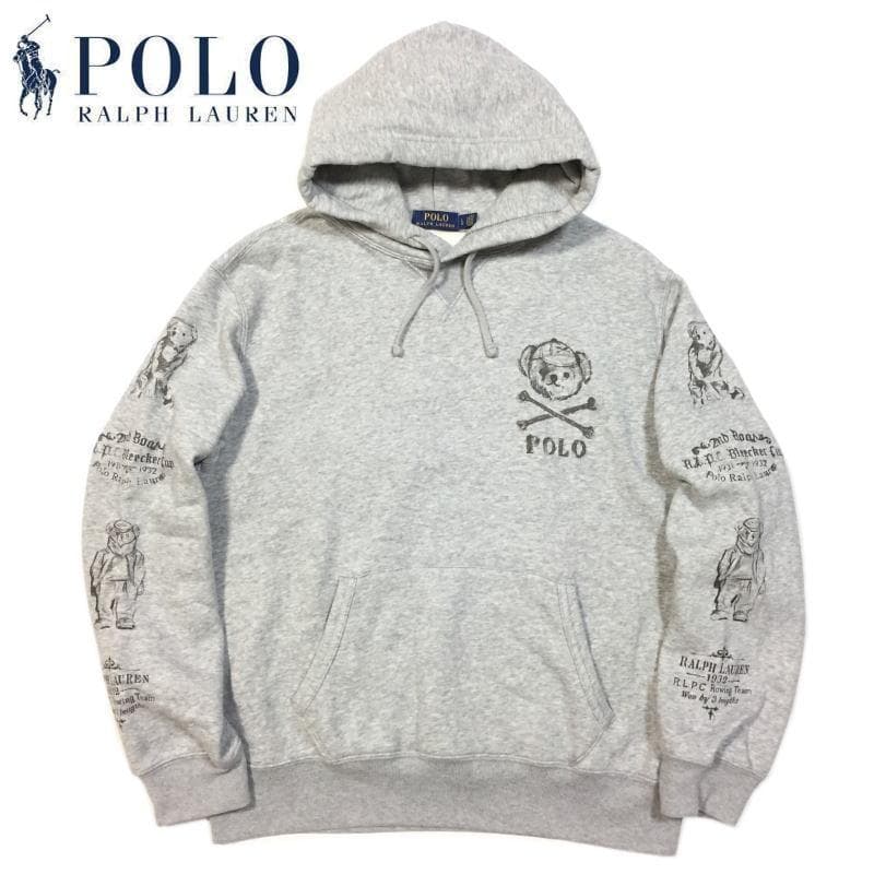美品 希少 Ｌ スケッチ ポロベア スウェット パーカー ポロ ラルフローレン