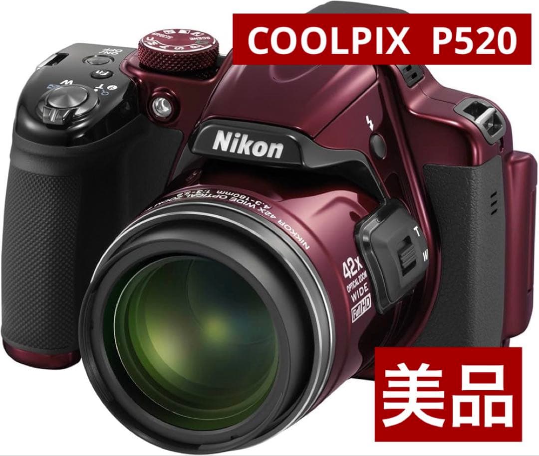 Nikon COOLPIX P520 美品 デジカメ 動作確認済み カメラバッグ