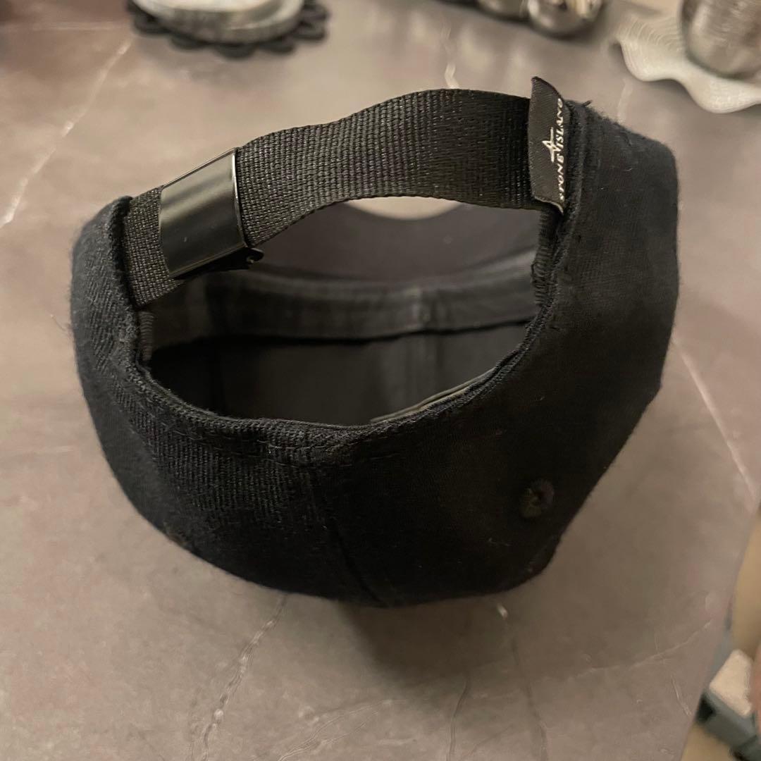 STONE  ストーンアイランド　キャップ　黒　ブラック　刺繍