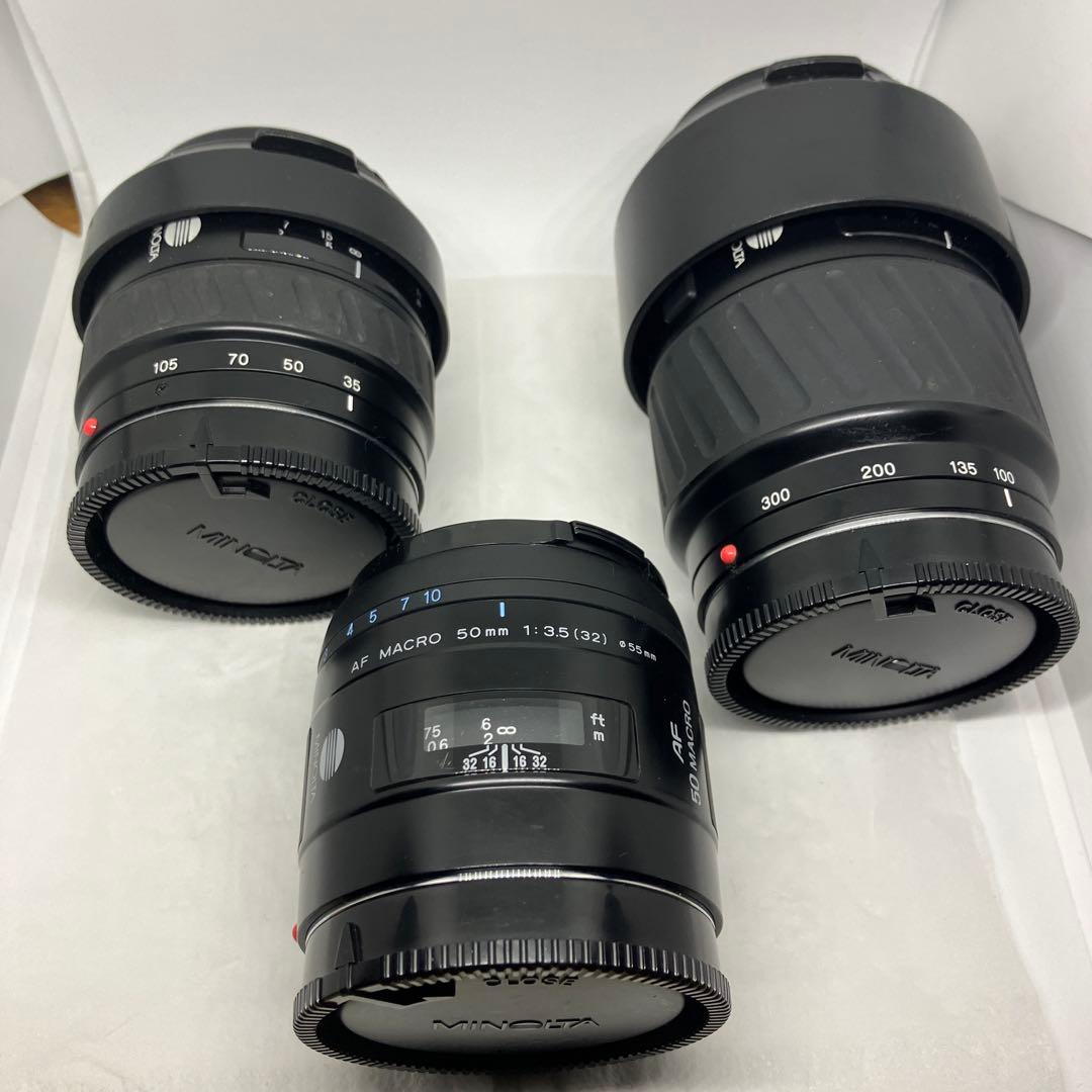 MINOLTAレンズ3本セットになります、SONYのαシリーズで使用してました。