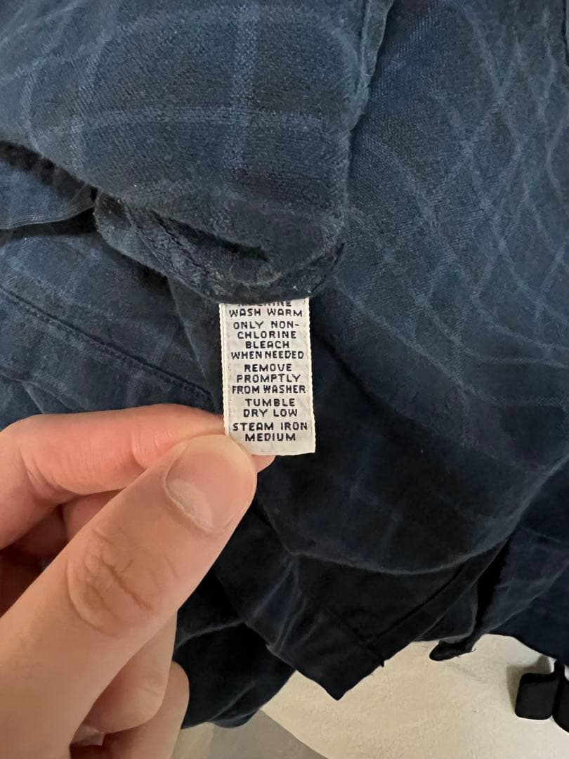 90s ラルフローレン ネルシャツ 開襟 長袖 ブラックウォッチ フランネル