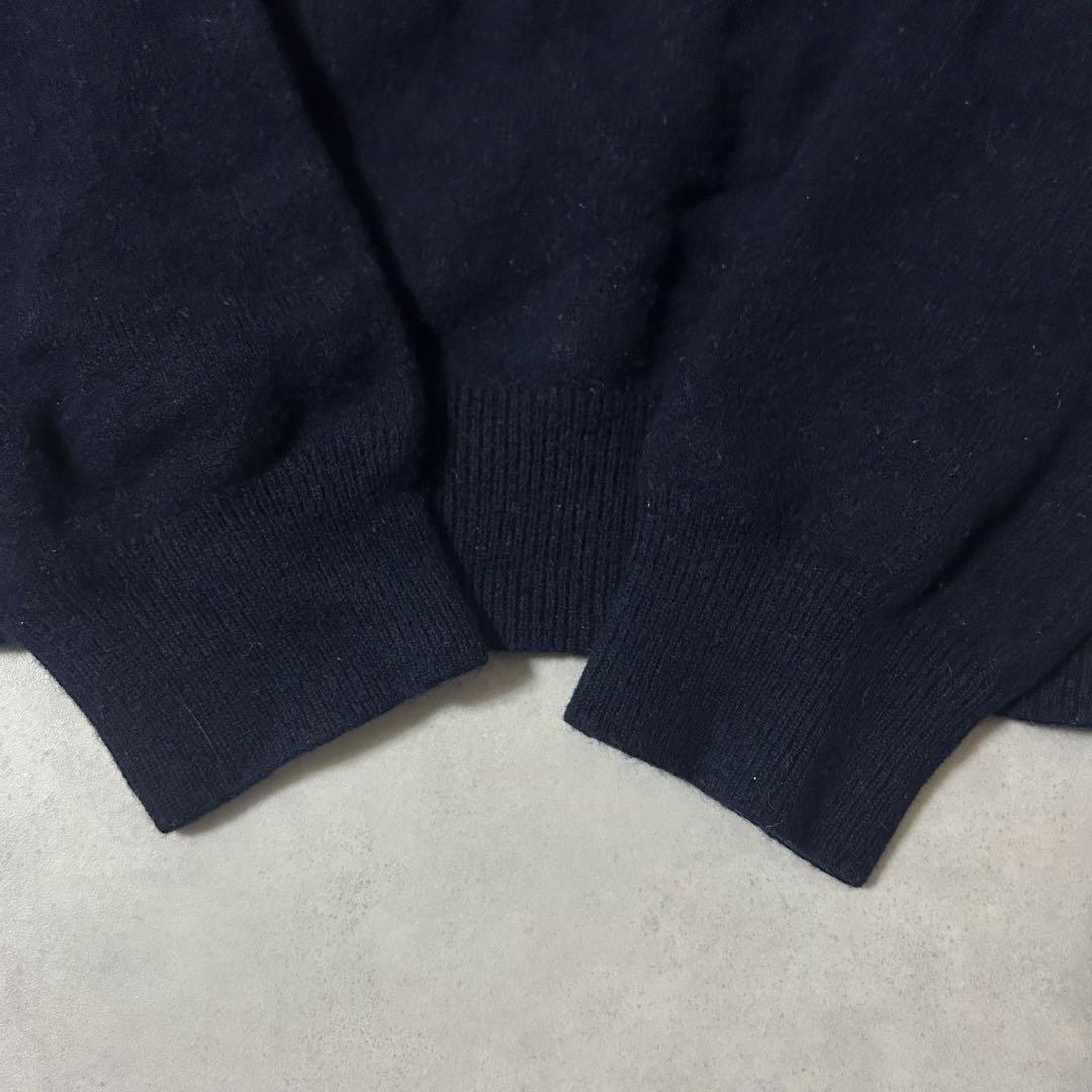 プレイコムデギャルソン ニット ハートワッペン Vネック ネイビー AD2009