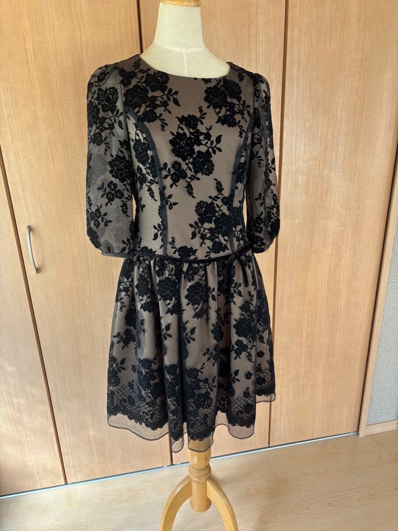 M's GRACY エムズグレイシー ワンピース 38 花柄 結婚式 フォーマル