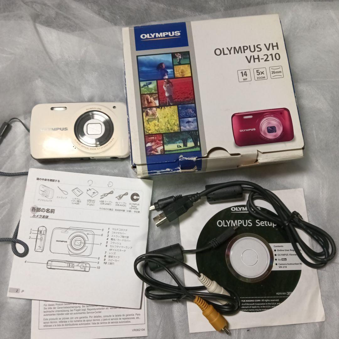動作確認済OLYMPUS VH-210 デジカメ ホワイト箱はピンク、値引きNG