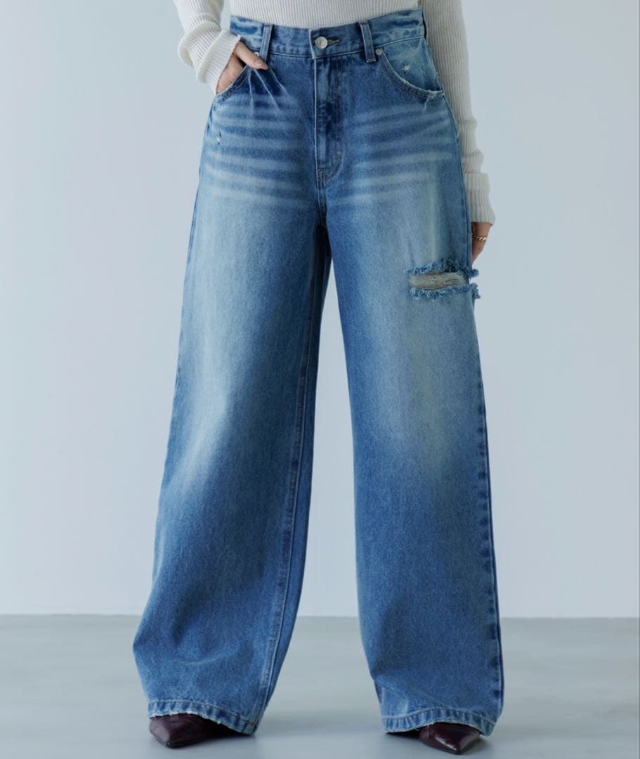 パンツ SENNE loose vintage like denim