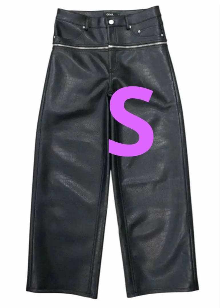 goar.archive クロコ レザー Matte leather black