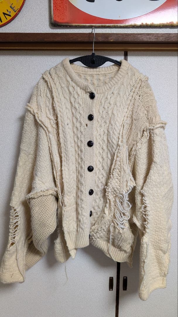 再構築 リメイク フィッシャーマンズニット グランジ