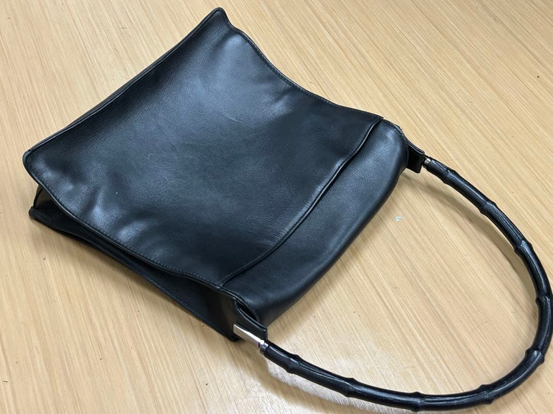 黒　GUCCH グッチ　バンブー　ワンショルダーバッグ