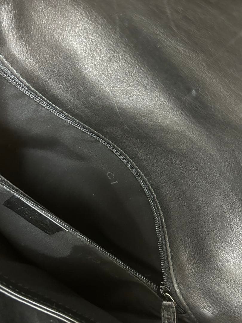 黒　GUCCH グッチ　バンブー　ワンショルダーバッグ