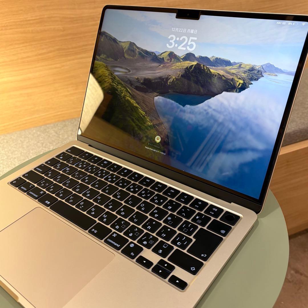 A*R様 【美品】MacBookair M2 8GB 512 bat100% 付