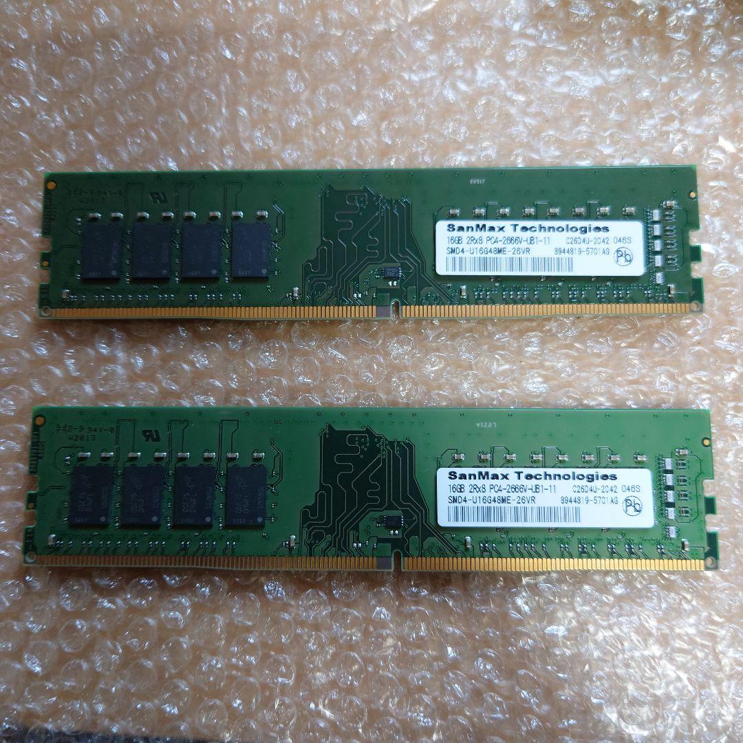 SanMax メモリ 32GB (16GB×2) DDR4-2666