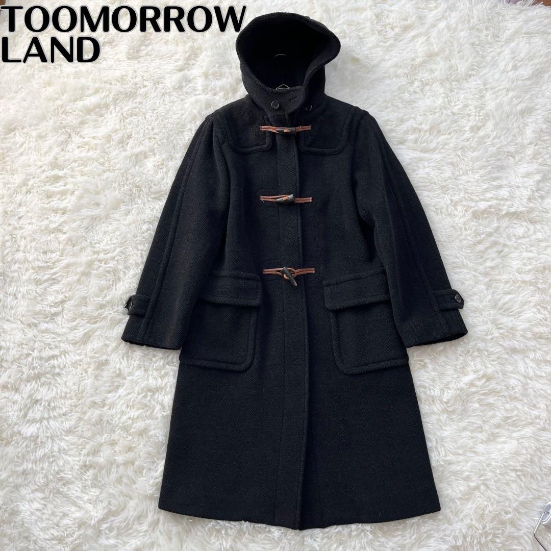 【トゥモローランドコレクション】ダッフルコート ロング フード　チャコールグレー