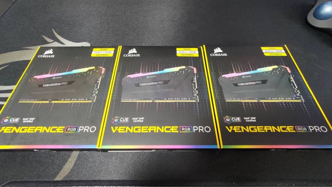 LED付メモリ CORSAIR DDR4-3200 8GBx6枚