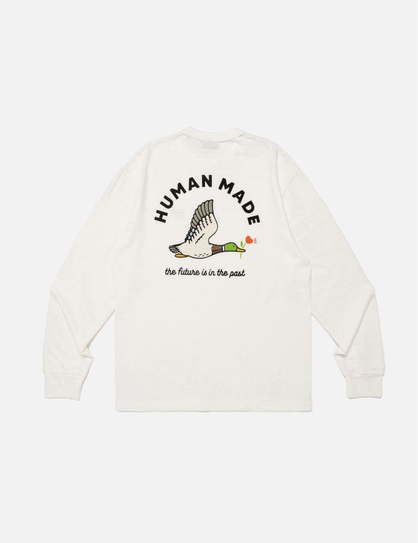 HUMAN MADE ダック プリント L/S Tシャツ XXL 白 美品