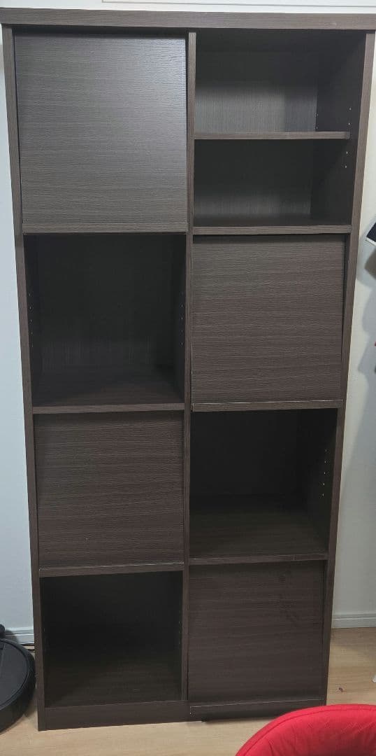 ニトリ　フラップ書棚ファルダ　80 ダークブラウン　本棚　NITORI