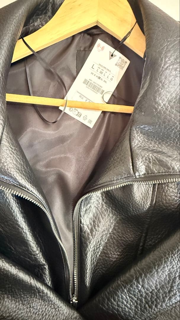 【完売品】ZARA フェイクレザージャケット Lサイズ 新品タグつき YSL