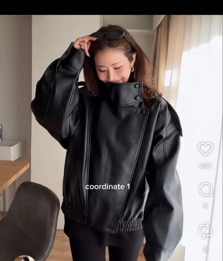 【完売品】ZARA フェイクレザージャケット Lサイズ 新品タグつき YSL