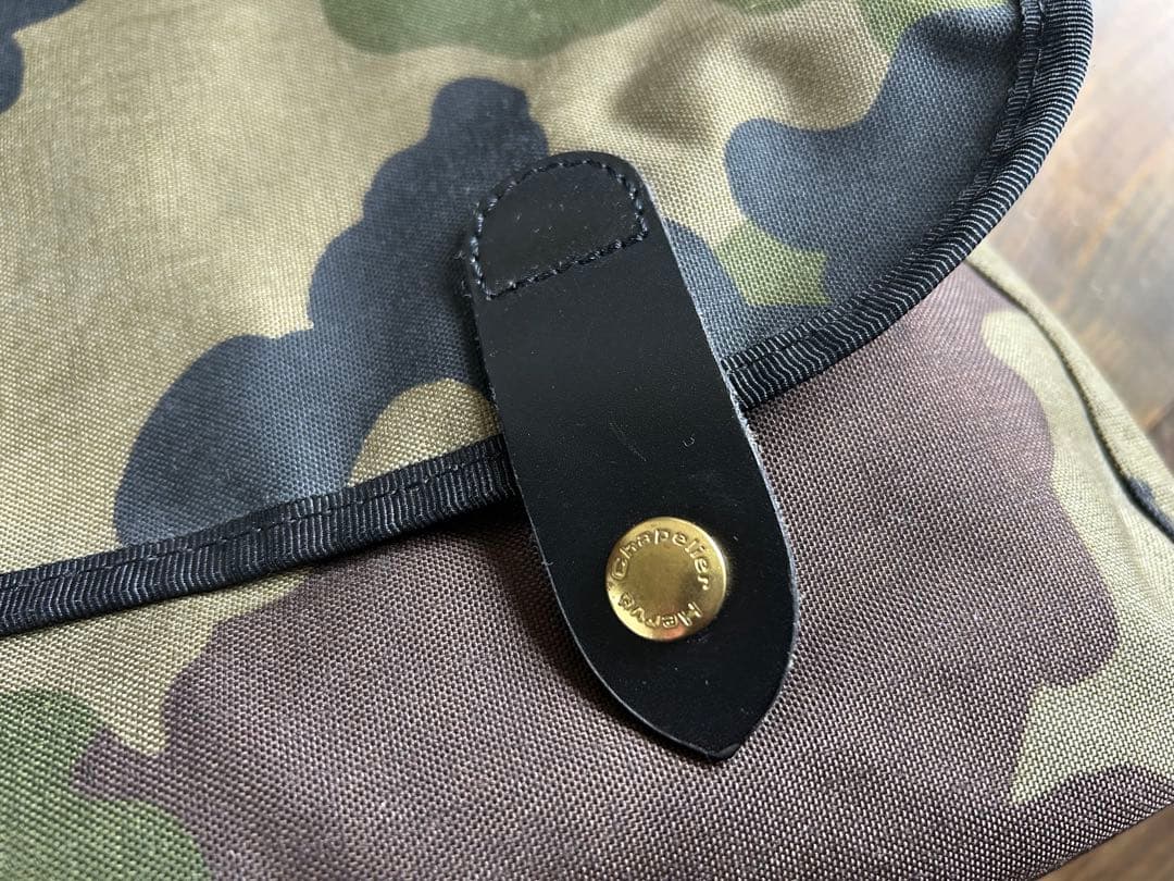 美品　廃盤エルベシャプリエ　迷彩 メッセンジャーバッグ ショルダーストラップ