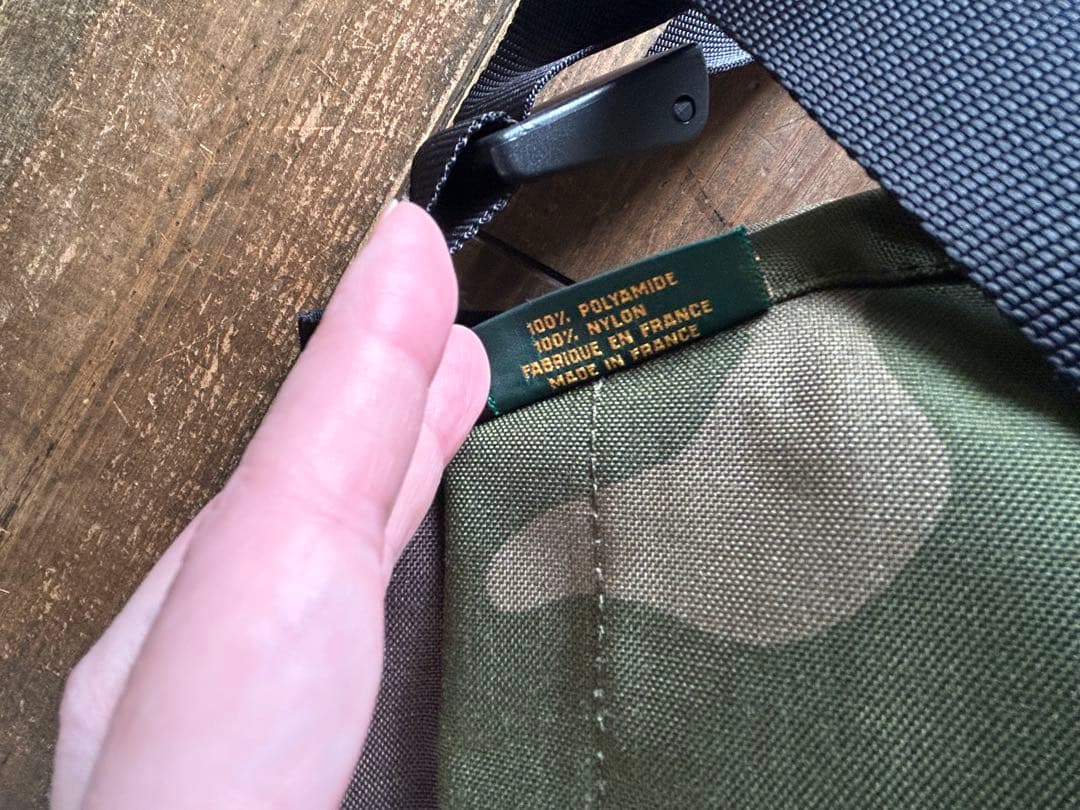 美品　廃盤エルベシャプリエ　迷彩 メッセンジャーバッグ ショルダーストラップ