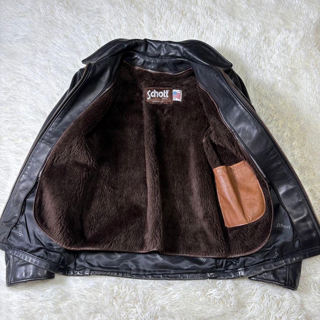 人気⭐️schott ショット　シングルライダーズ　レザージャケット　インナー付