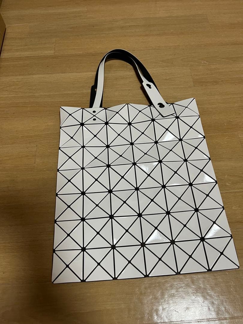 BAOBAO 幾何学模様 エコバッグ ホワイト/ブラック