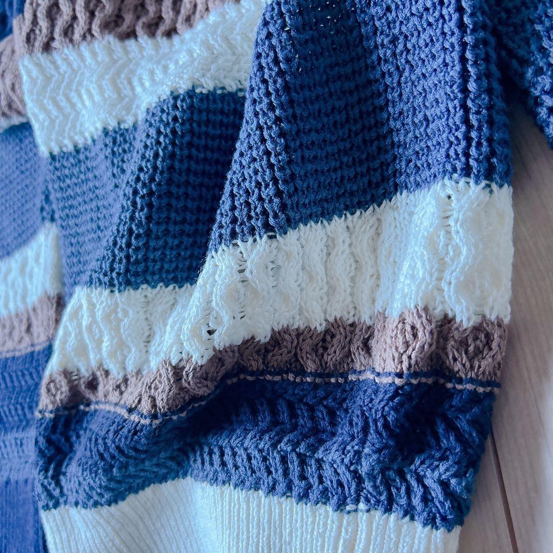 極美品＊SEVEN TEN by MIHO KAWAHITOフリルボーダーニット