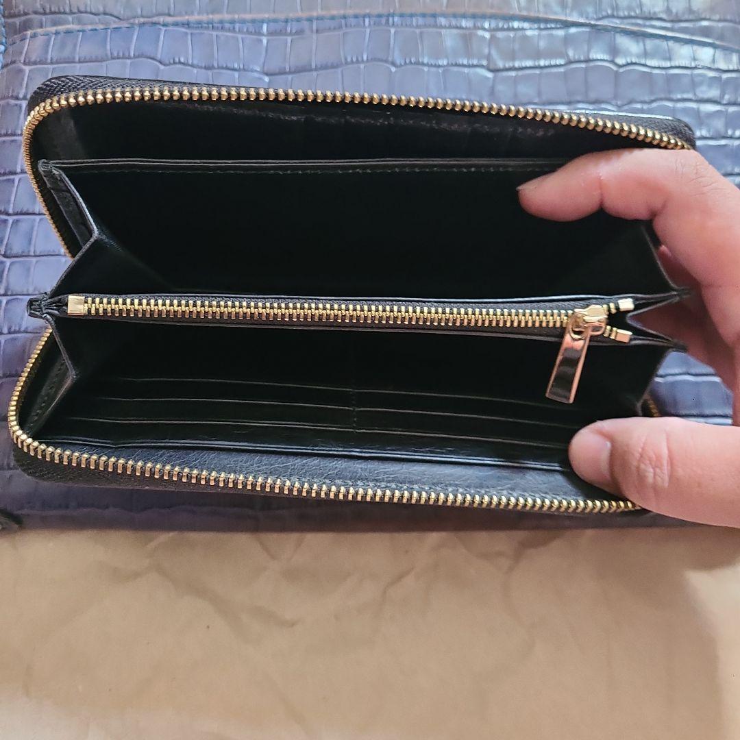 エイ革 ビッグウォレット 黒 ガルーシャ スティングレイ