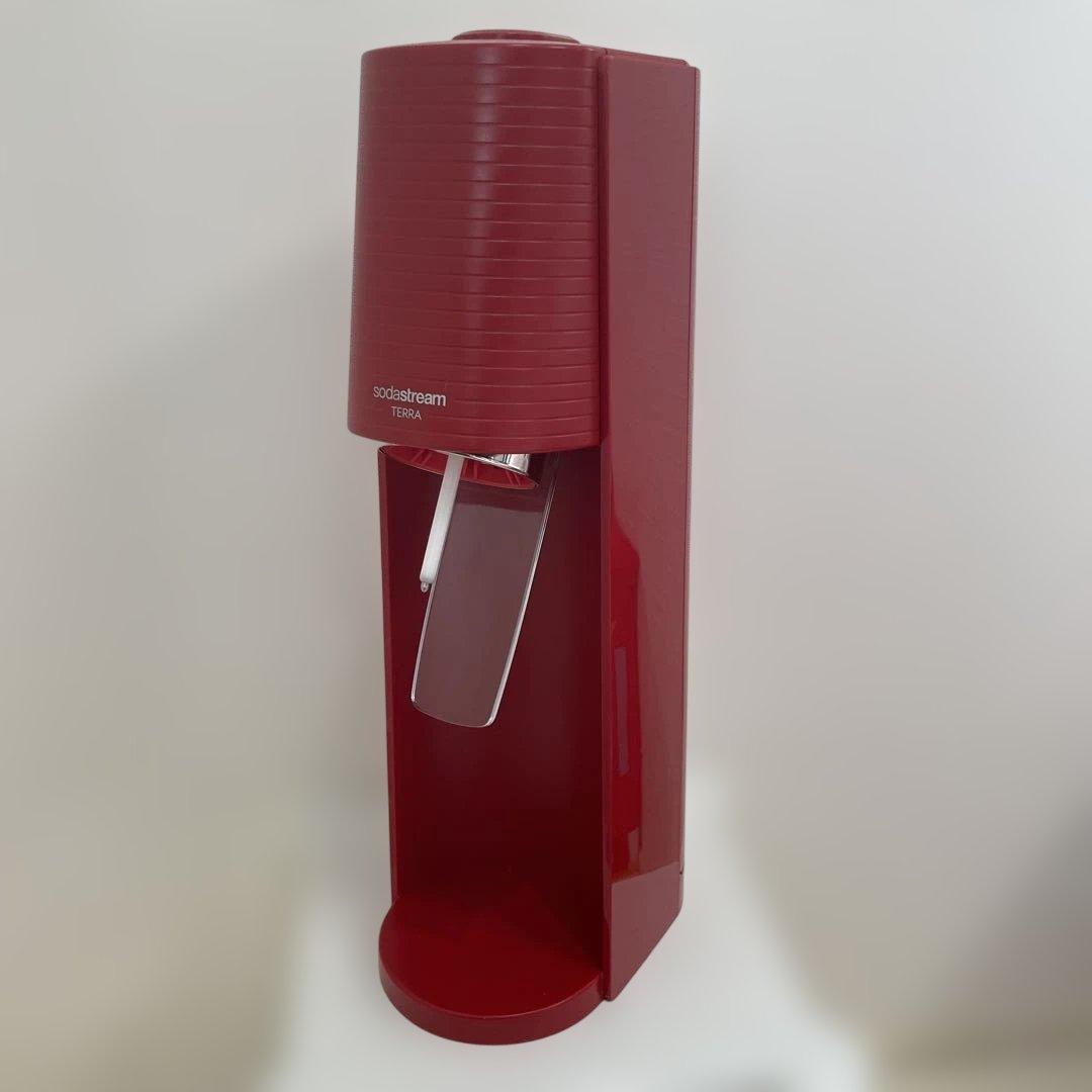 SodaStream Terra 炭酸水メーカー レッド ガスシリンダー付