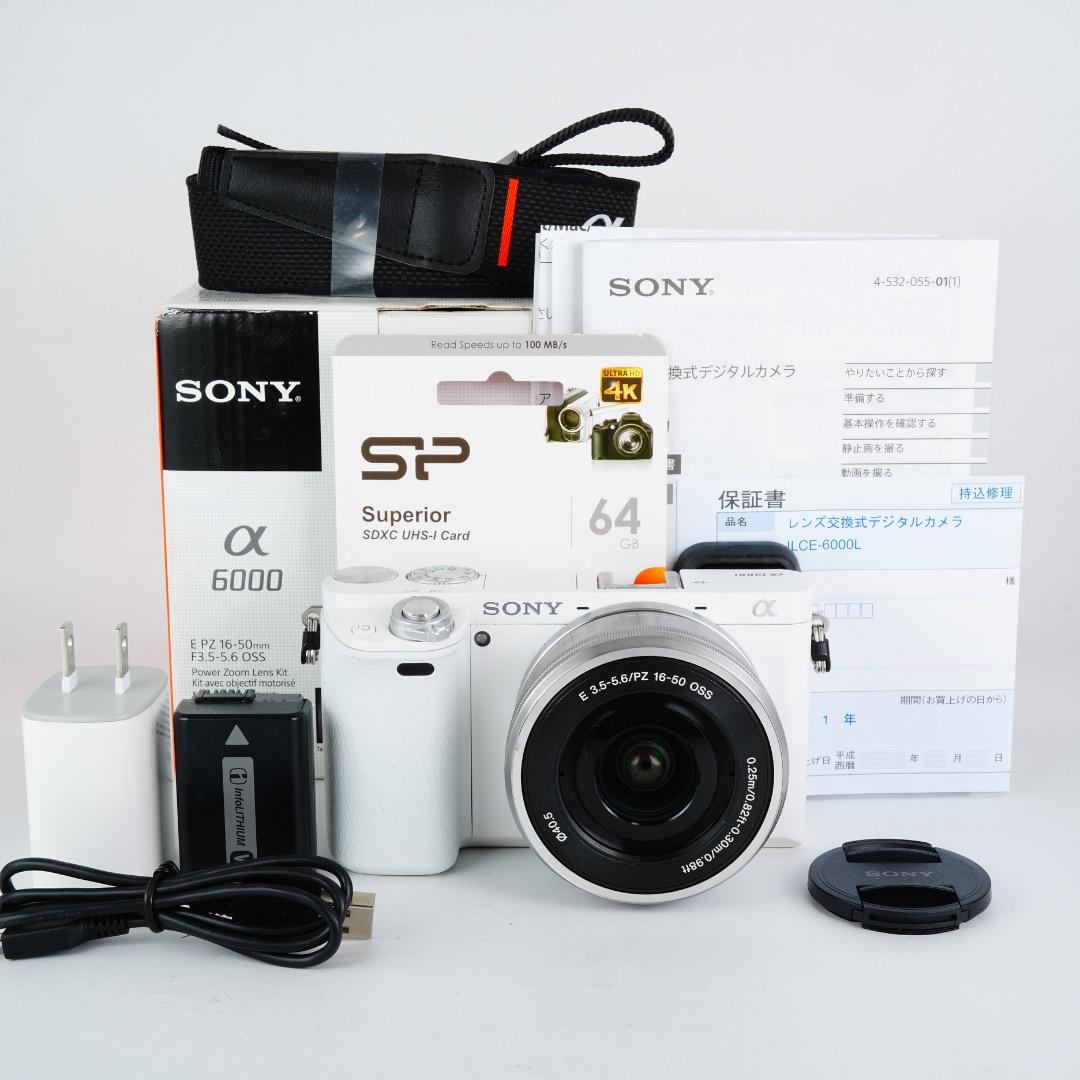 【極美品】SONY ミラーレス 真・α6000 ILCE-6000L ホワイト