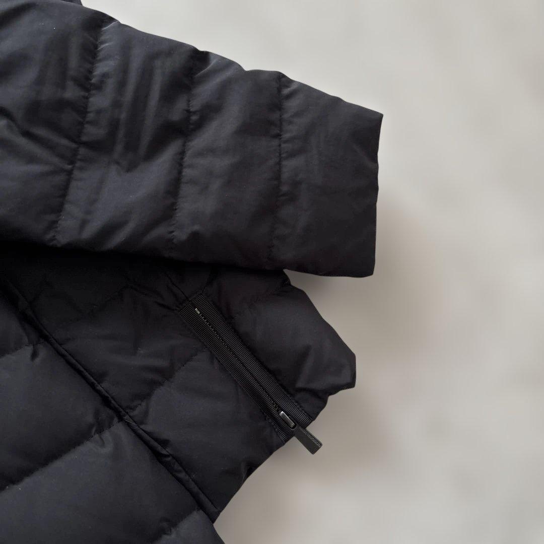 ryo703kato西川 サージロングダウンS 黒　フォックスファー