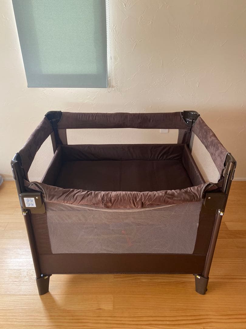【美品】Aprica ココネルエアープラス ベビーベッド リッチブラウン