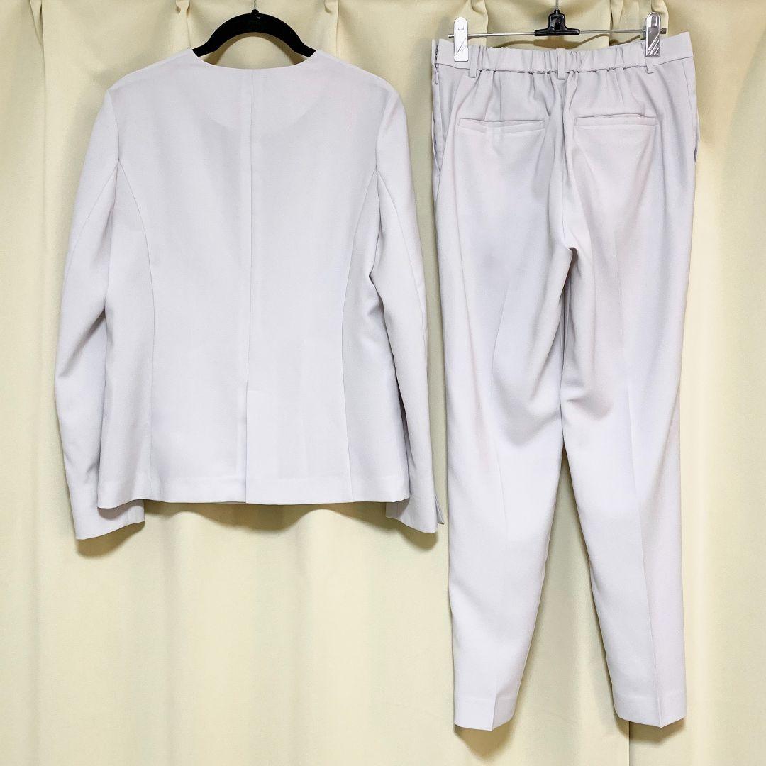 レックスツイル ノーラペルジャケット テーパードパンツ セットアップ カチリラ