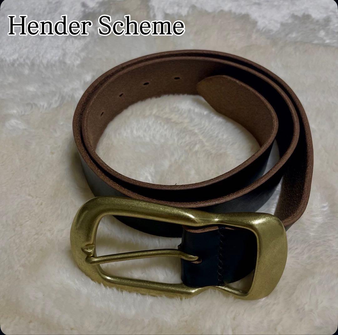 Hender Scheme レザーベルト ブラック/ブラウン