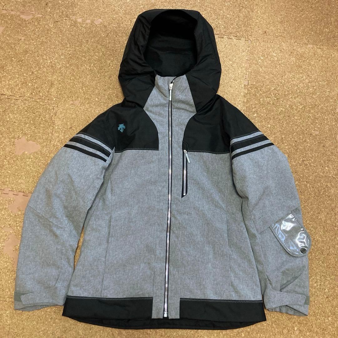 【美品】デサントdescentスキーウェアS.I.OスキーLレディース黒グレー