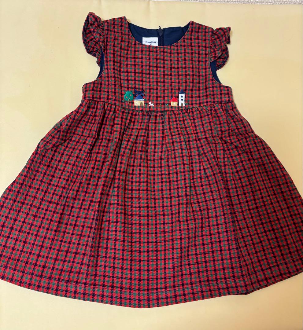 ファミリア　ワンピース　ジャンパースカート　90