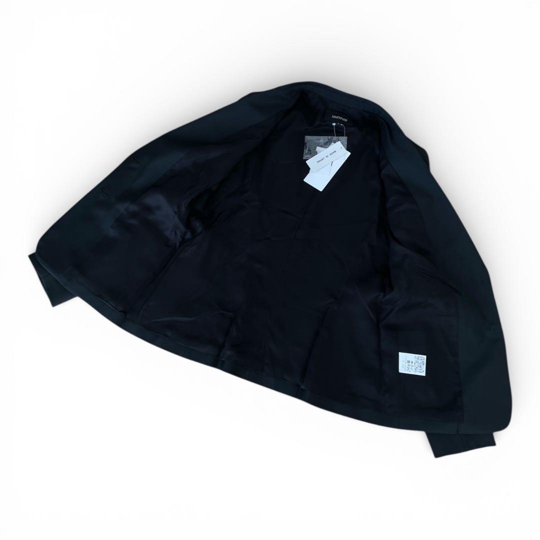 新品未使用　アンタイトル　パンツスーツ ウール　セットアップ　ブラック　黒　M