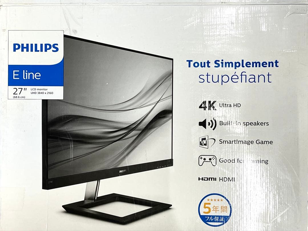 美品 Philips 278E1 インチモニター 内蔵スピーカー 4K解像度