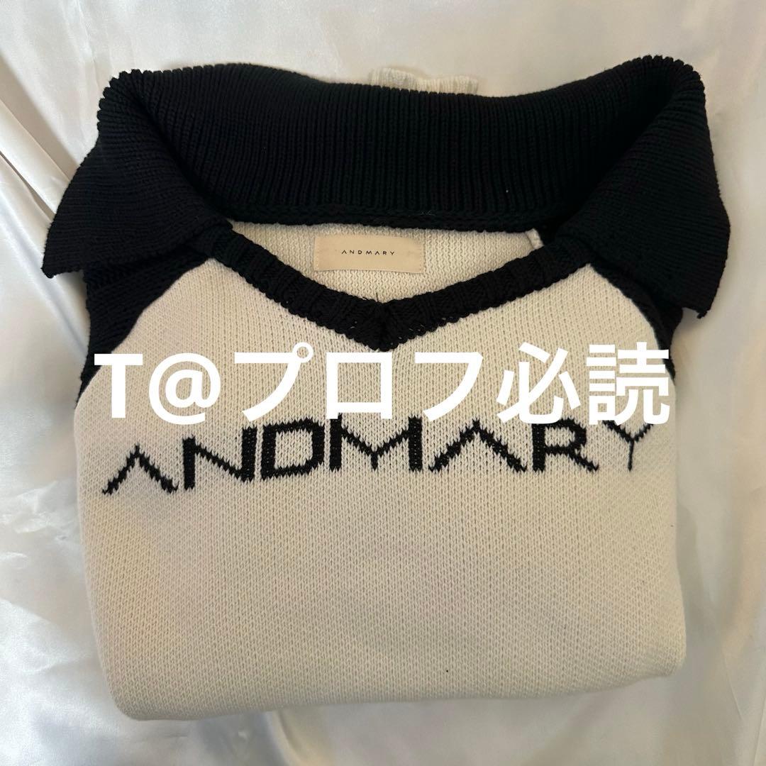 トップス andmary marie knit tops black