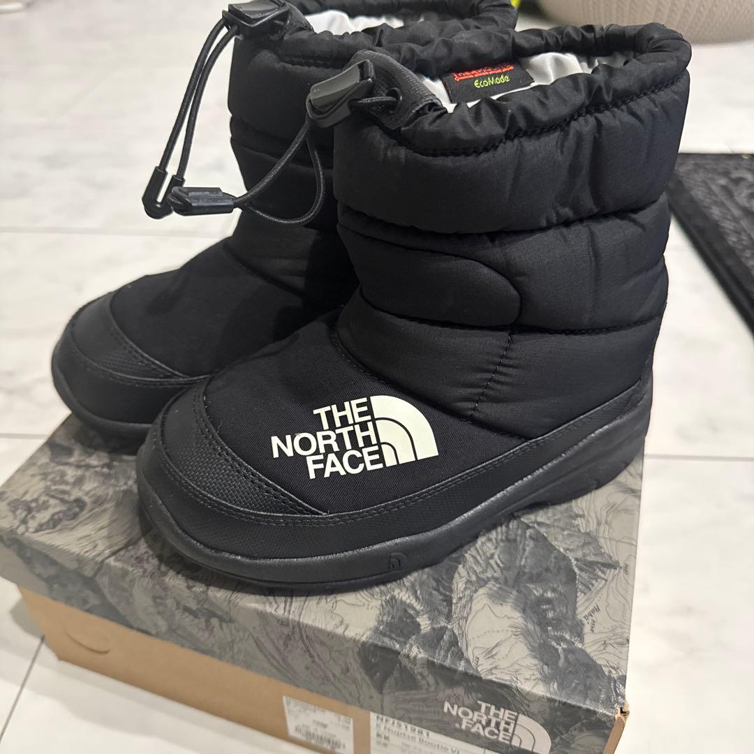 超美品一度使用　THE NORTH FACE 子ども用ブーツ ブラック　20㎝