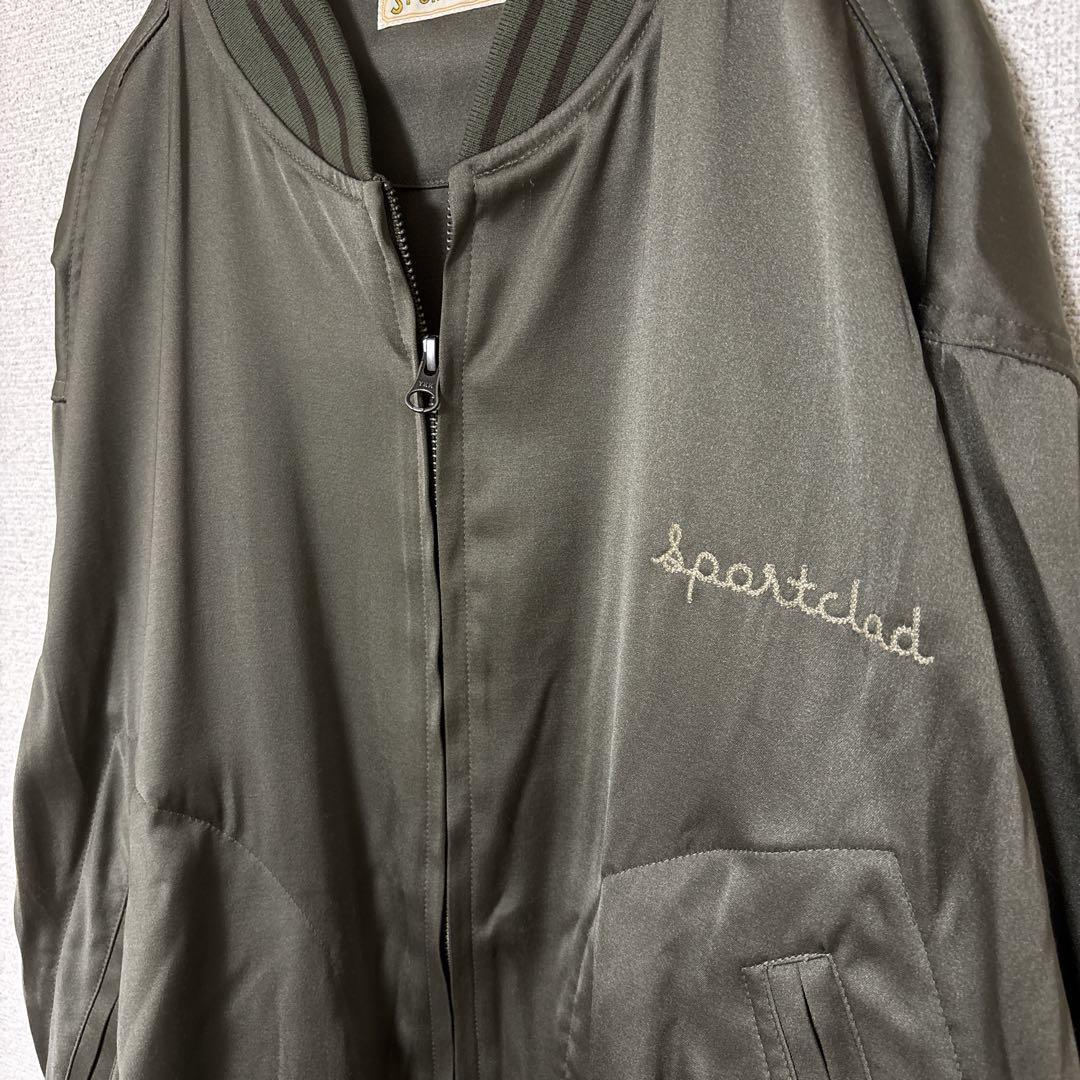 Sportclad フレームワーク サテンブルゾン カーキ ミリタリー