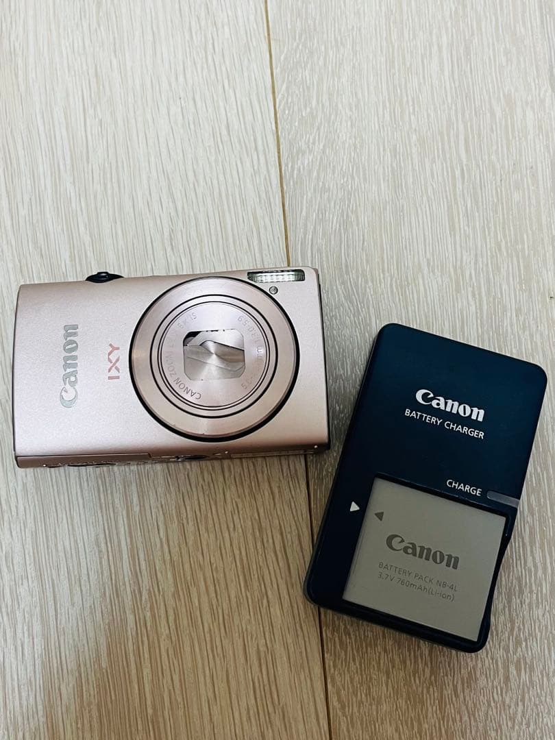 Canon IXYピンクコンパクトデジタルカメラバッテリー付きジャンク品
