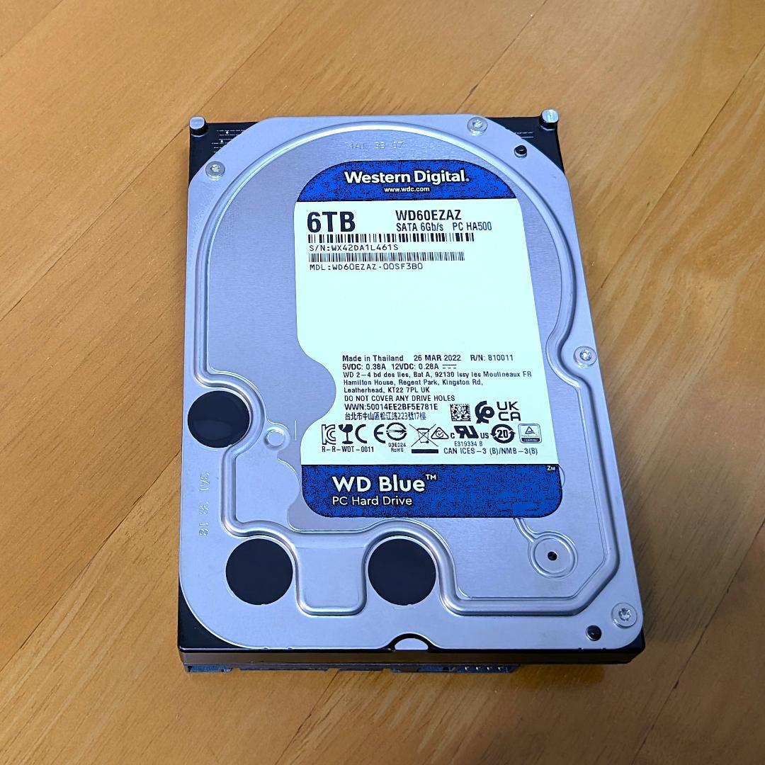 （No.3）WD Blue 3.5 SATA HDD 6TB WD60EZAZ