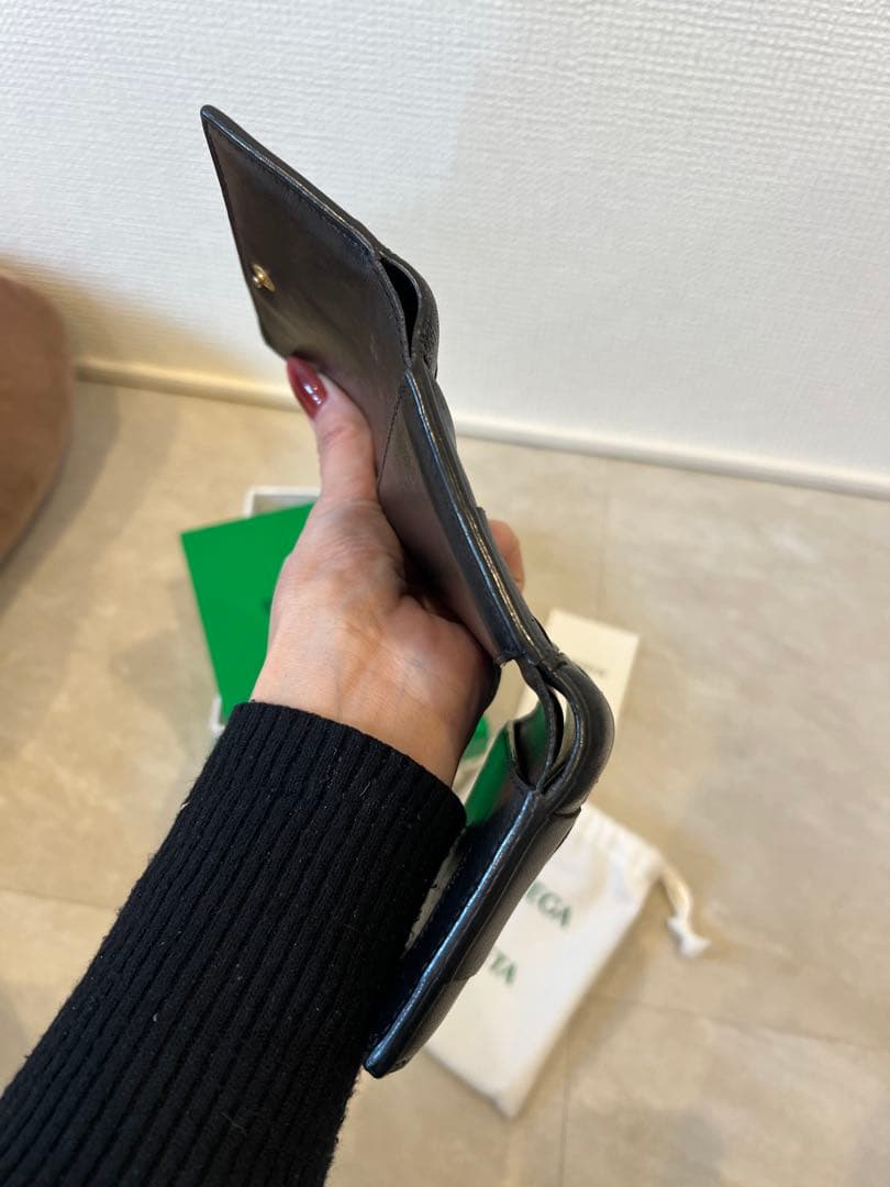 ボッテガ　コンパクト　ウォレット　BOTTEGA VENETA 三つ折財布 美品